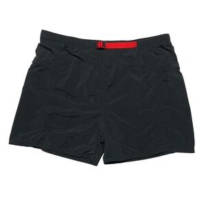 Vintage 90s Marlboro Adventure Team Black Nylon Shorts Swim Large Tobacciana‎